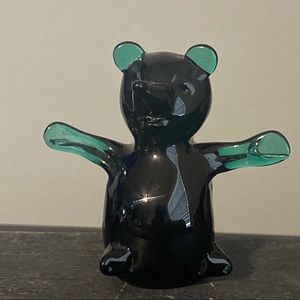 Vintage Pairpoint Crystal Glass Bear Figurine